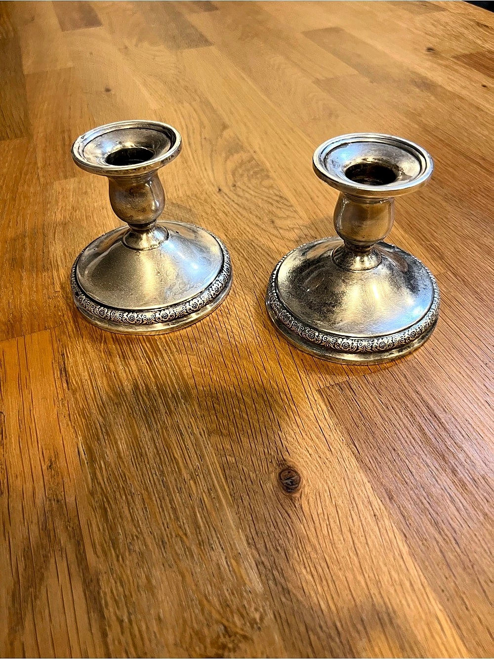 Vintage Prelude International Sterling Silver Pair Candlestick Holder 3.5" N212 - Picture 2 of 5